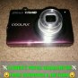 *Tested & Working* Nikon Coolpix S3000 12MP Digital Camera w/4x Wide Zoom Plum