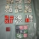 Lot Of 46 Random Game Dice Numbers - 37 used and 9 new