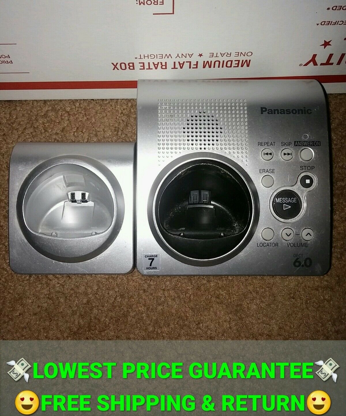 Panasonic dect 6.0 cordless main base for kx-tg1033s kx-tg1032s and kx-tga101s