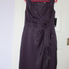 New Adrianna Papell Purple Dress with Rose size 10 Occasion Evening