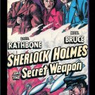 SHERLOCK HOLMES AND THE SECRET WEAPON * BASIL RATHBONE*  - VHS  TAPE