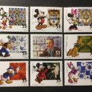 Disney 100th Mickey Donald Goofy Pluto MNH Set 9 Stamps 2001 Portugal #2246a-i