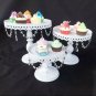 White Crystal Cake Holder Cupcake Display Stand Wedding Banquet 3/6/9/12pcs/ Set