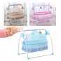 Big Space Electric Baby Crib Cradle Infant Rocker Auto-Swing Bed Baby Cradle+Mat