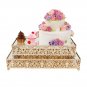 Vintage Gold Wedding Cupcake Stand Cake Dessert Holder for Afternoon Tea 2Pcs