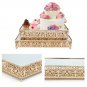 Vintage Gold Wedding Cupcake Stand Cake Dessert Holder for Afternoon Tea 2Pcs