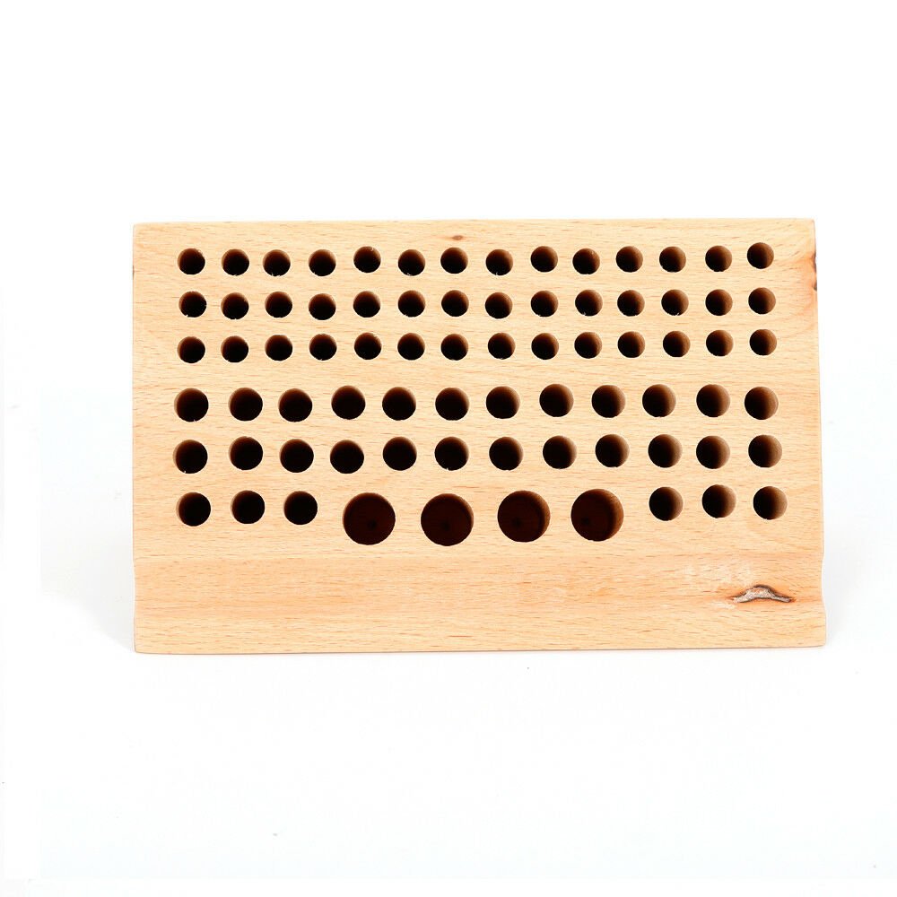 Wood Tool Rack Stamp Stand Leather Stamps Tools Craft 76/24 Hole Durable Rack US