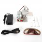 110V Mini Belt Sander Bench Mount Grinder Polishing Grinding Machine Buffer DIY