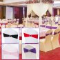50pc/set Spandex Stretch Chair Cover Sashes Bow Band Wedding Party Banquet Decor