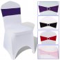 50pc/set Spandex Stretch Chair Cover Sashes Bow Band Wedding Party Banquet Decor