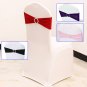 50pc/set Spandex Stretch Chair Cover Sashes Bow Band Wedding Party Banquet Decor