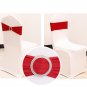 50pc/set Spandex Stretch Chair Cover Sashes Bow Band Wedding Party Banquet Decor