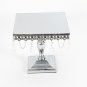 Modern Cake Dessert Stand Square Display Crystal F/ Wedding Party Metal Pedestal