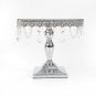Modern Cake Dessert Stand Square Display Crystal F/ Wedding Party Metal Pedestal