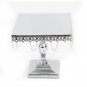 Modern Cake Dessert Stand Square Display Crystal F/ Wedding Party Metal Pedestal