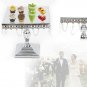 Modern Cake Dessert Stand Square Display Crystal F/ Wedding Party Metal Pedestal