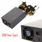 2200W 2.2KW Miner Power Supply Computer Power Supply f/ BTC ETH Ethereum Rig New