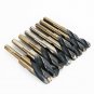 8PC HSS INDUSTRIAL STEEL METAL SILVER AND DEMING TOOL DRILL BIT SET USA