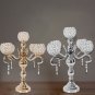 Crystal Candelabras Wedding Centerpieces 5 Arm Votive Candle Holders 55CM USA