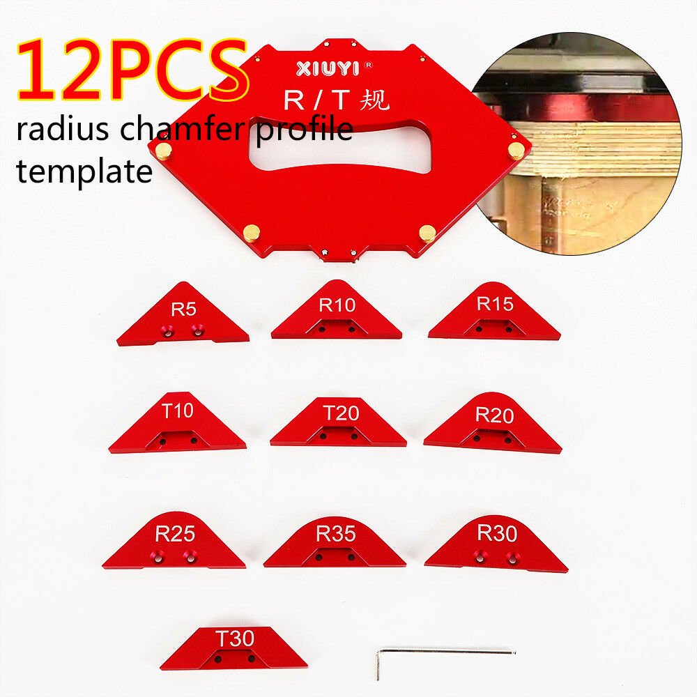 ROUTER TABLE Corner Jig Radius Chamfer Profile Template for Woodworking Trimming