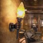 Retro Vintage Hand Torch Lamp Loft Iron Industrial Rustic Sconce E27 Wall Light