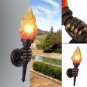 Retro Vintage Hand Torch Lamp Loft Iron Industrial Rustic Sconce E27 Wall Light