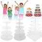 4 5 6 7 Tier Acrylic Glass Round Square Cupcake Stand Tower/ Cake Stand