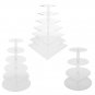 4 5 6 7 Tier Acrylic Glass Round Square Cupcake Stand Tower/ Cake Stand
