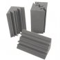 16 Pcs Acoustic Wedge Studio Foam Black Sound Stop Absorption Sponge Corner Bass