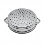 3 Tier Steamer Stainless Steel Glass Lid Light Weight Cooker Pot Cookware Silver