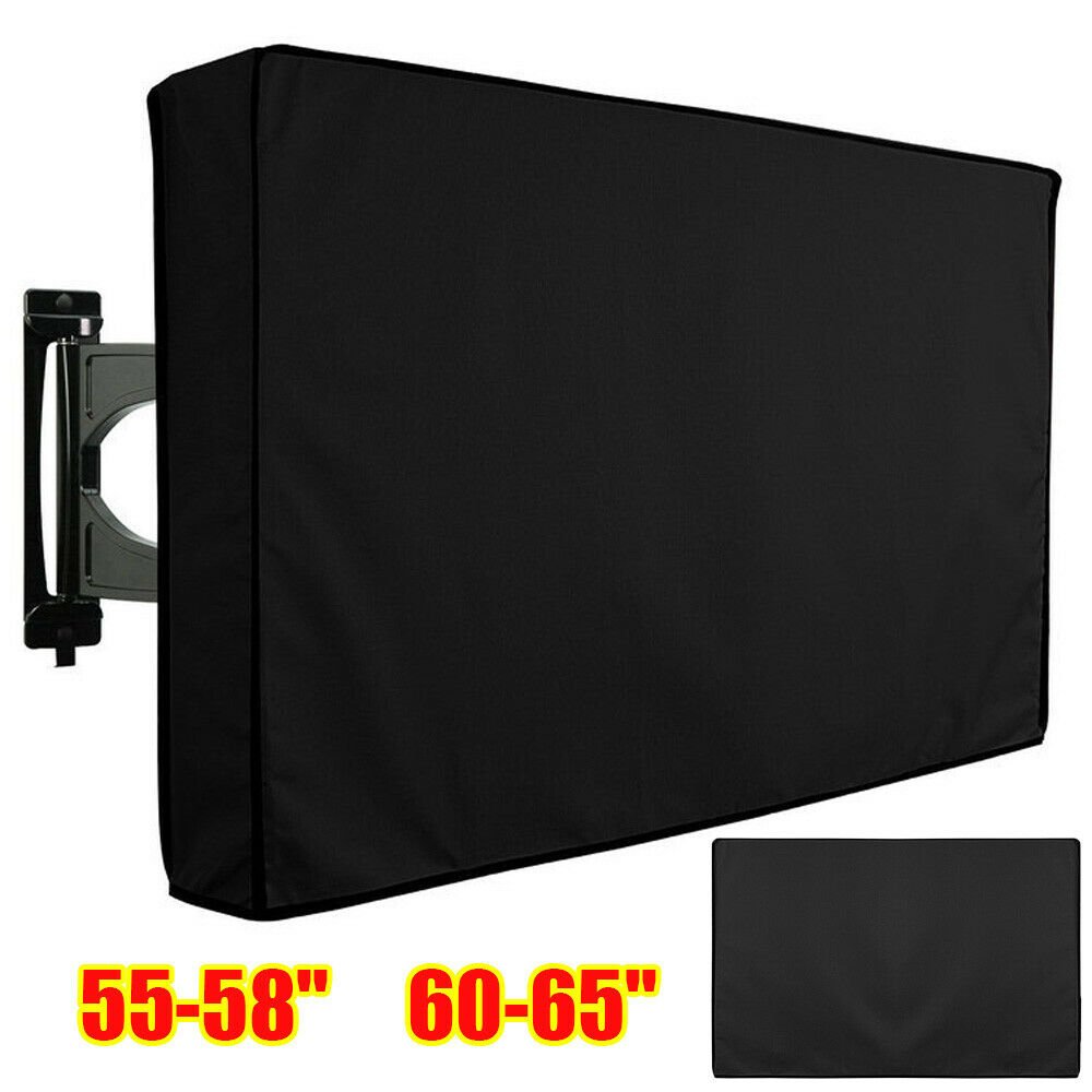 1pc Waterproof TV Cover Protector Two Sizes LCD LED Plasma Black Oxford Cloth