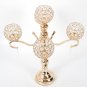 Crystal 5 Arm Candelabra Votive Candle Holder Wedding Centerpieces Gold US STOCK