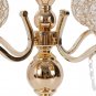 Crystal 5 Arm Candelabra Votive Candle Holder Wedding Centerpieces Gold US STOCK