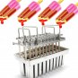 20* Stainless Steel Molds Ice Lolly Popsicle Ice Cream Stick Holder Silver 0.8mm
