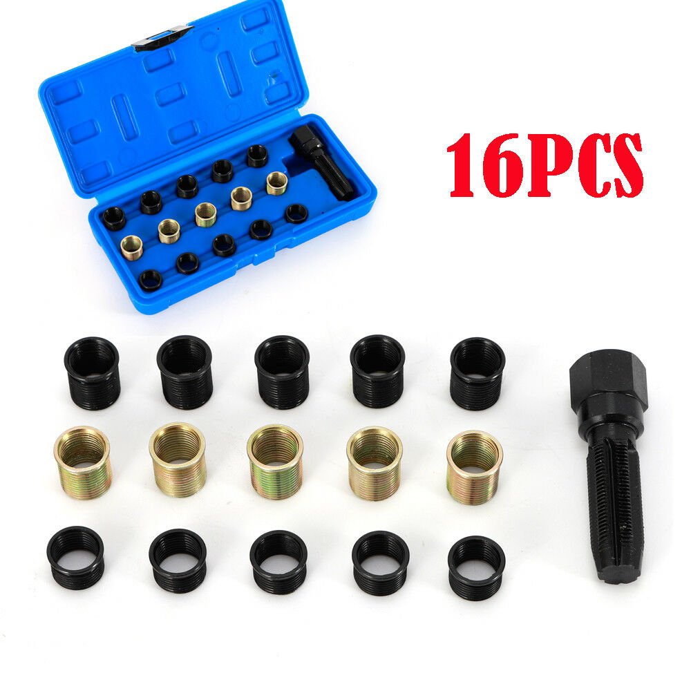 M14 16pc Spark Plug Thread Repair Rethreading Tool Kit Threading Machine US Hot