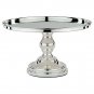 Chrome Metal Cake Cupcake Plate Stand 12" Round for Wedding and Birthday Party