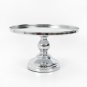 Chrome Metal Cake Cupcake Plate Stand 12" Round for Wedding and Birthday Party