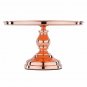 Chrome Metal Cake Cupcake Plate Stand 12" Round for Wedding and Birthday Party