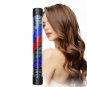 Hair Salon Shop Sign LED Light Barber Pole Blue Red White Stripes Rotating Light