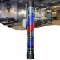 Hair Salon Shop Sign LED Light Barber Pole Blue Red White Stripes Rotating Light