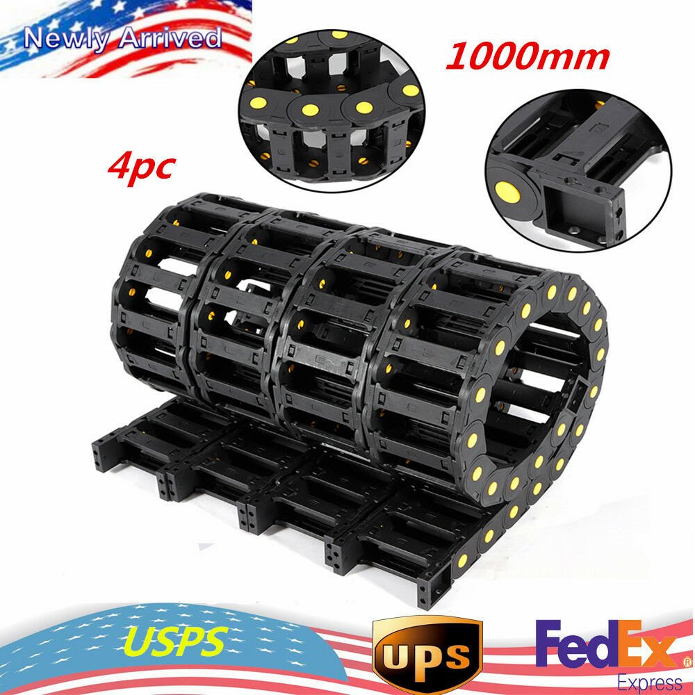 4x 1M Wire Carrier Cable Pipe Drag Chain f/ CNC machine tools Nylon PA66 25x75mm