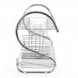 2 Tier Dish Drying Rack Stainless Steel S Shaped Drainer Strainer Multi-function