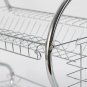 2 Tier Dish Drying Rack Stainless Steel S Shaped Drainer Strainer Multi-function