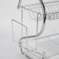 2 Tier Dish Drying Rack Stainless Steel S Shaped Drainer Strainer Multi-function