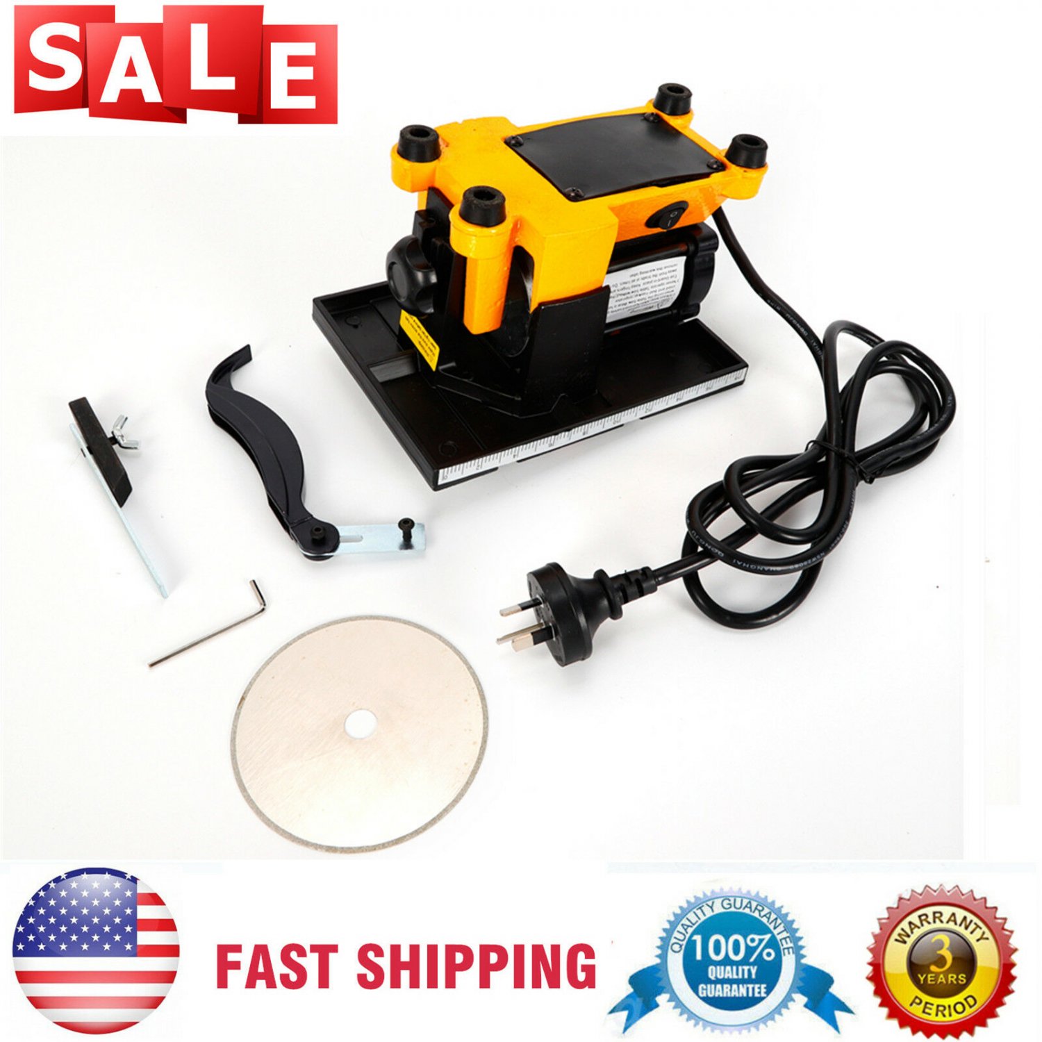 Mini Table Saw Cutting Tools DIY Sawing Cutting Machine Cutter 2x 4" blades USA