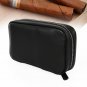 Hold 5 Cigars Cases Genuine Leather Cigar Case Travel Humidor Bag With Gift Box