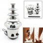 4 Tiers Hot Luxury Tier Chocolate Fondue Fountain Stainless Steel Commercial USA