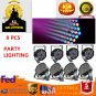 8X LED PAR Can Stage Light Disco Ballroom Stage Lighting LED Flat Par Light Lamp