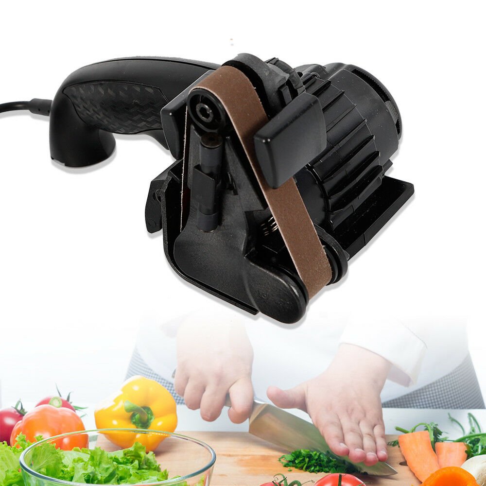 Electric Work Sharp Cutlery Tool Blade Sharpener+A180/320/600/1000 Sanding Belts