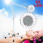 5x Diopter LED Magnifying Floor Stand Lamp Glass Lens Facial Magnifier 5 Wheel